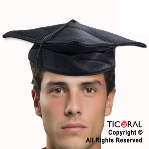 SOMBRERO EGRESADO JERSEY NEGRO x 1
